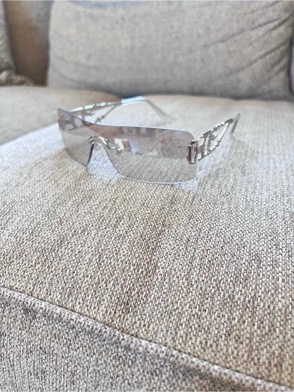 Dior Rimless Shield Gradient Sunglasses - Picture 1 of 8